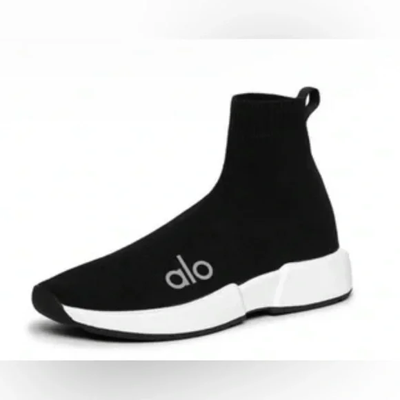Alo Yoga Velocity Knit Black Sneakers - Picture 6 of 8